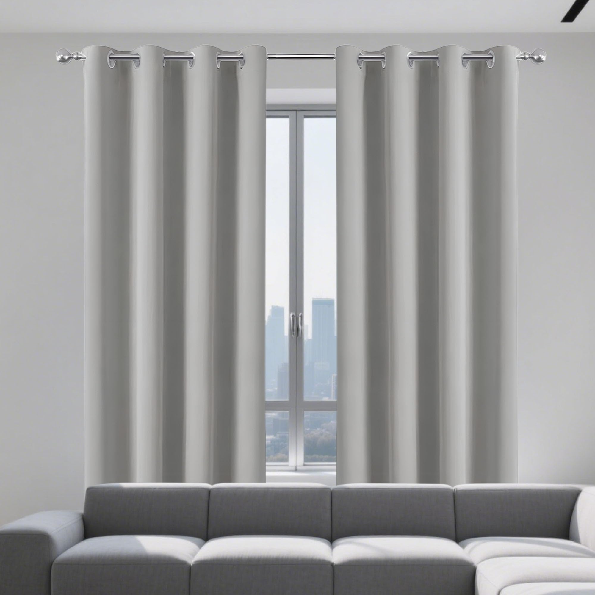 Weizero Light Grey 100% Blackout Curtains For Bedroom 120 X 180 Cm Thermal Insulated Soundproof Thermal Insulated Curtains For Bedroom Living Room,