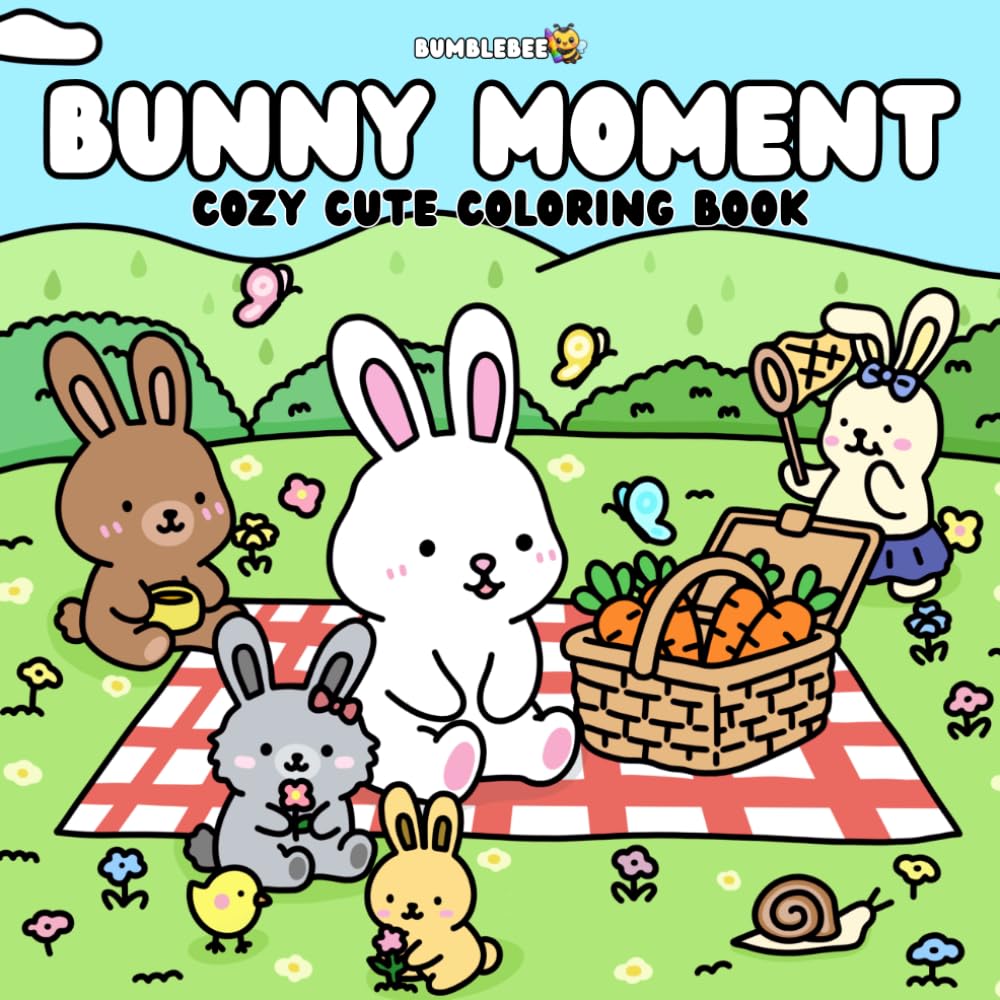 BUNNY MOMENT: Cozy Cute Coloring Book