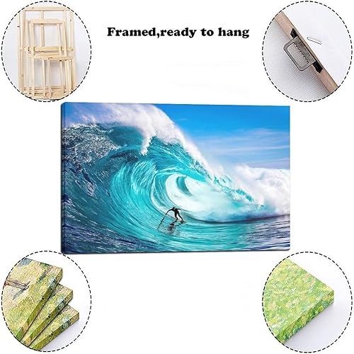 Miniatura 8 de XLPOP Póster de The Sport of Surfing, pintura decorativa, decoración de baño, sala de estar, dormitorio, sin marco, 12 x 18 pulgadas (11.8 x 17.7 in)