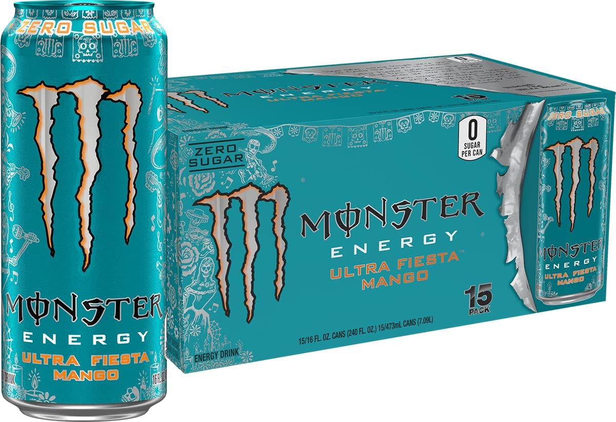 Energy Ultra Fiesta Mango, Sugar Free Energy Drink, 16 Ounce