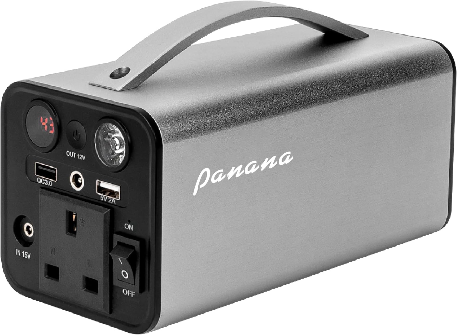 Panana Portable Power Station 166Wh 180W Lithium Battery Pack, Solar Generator Ready with AC/DC/USB Outputs, Compact Backup Power Supply for Camping, Outdoor, Travel & Emergency