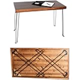 Sleekform Wooden Folding Desk - Lightweight Small Portable Writing Table, Foldable Table, Desk for Small Bedroom Spaces and Home Office - No Assembly Required
