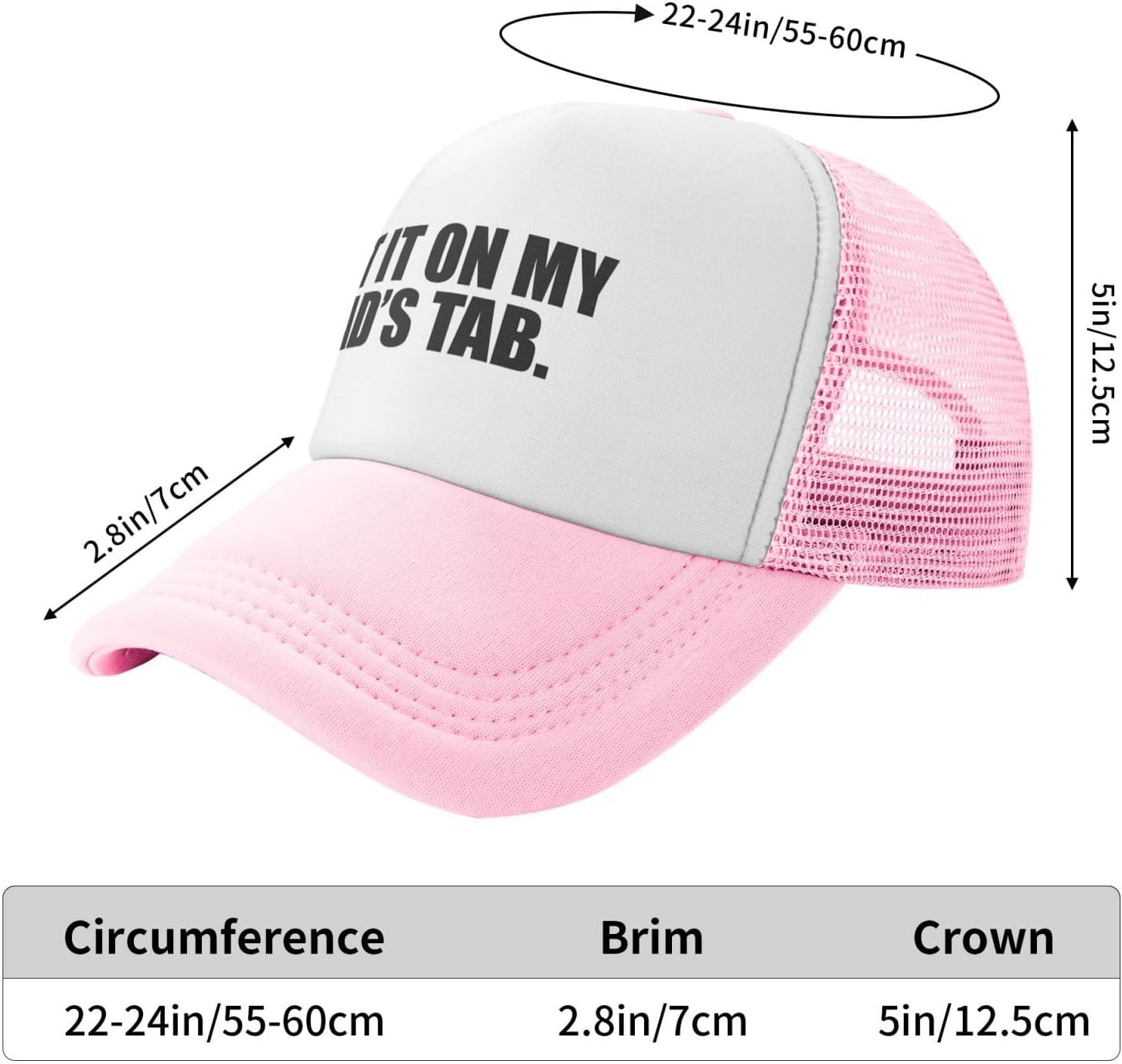 Put It On My Dad's Tab Trucker Hat Unisex Adult Hats Adjustable Cap for Men and Women Classic Fishing Caps - Image 6