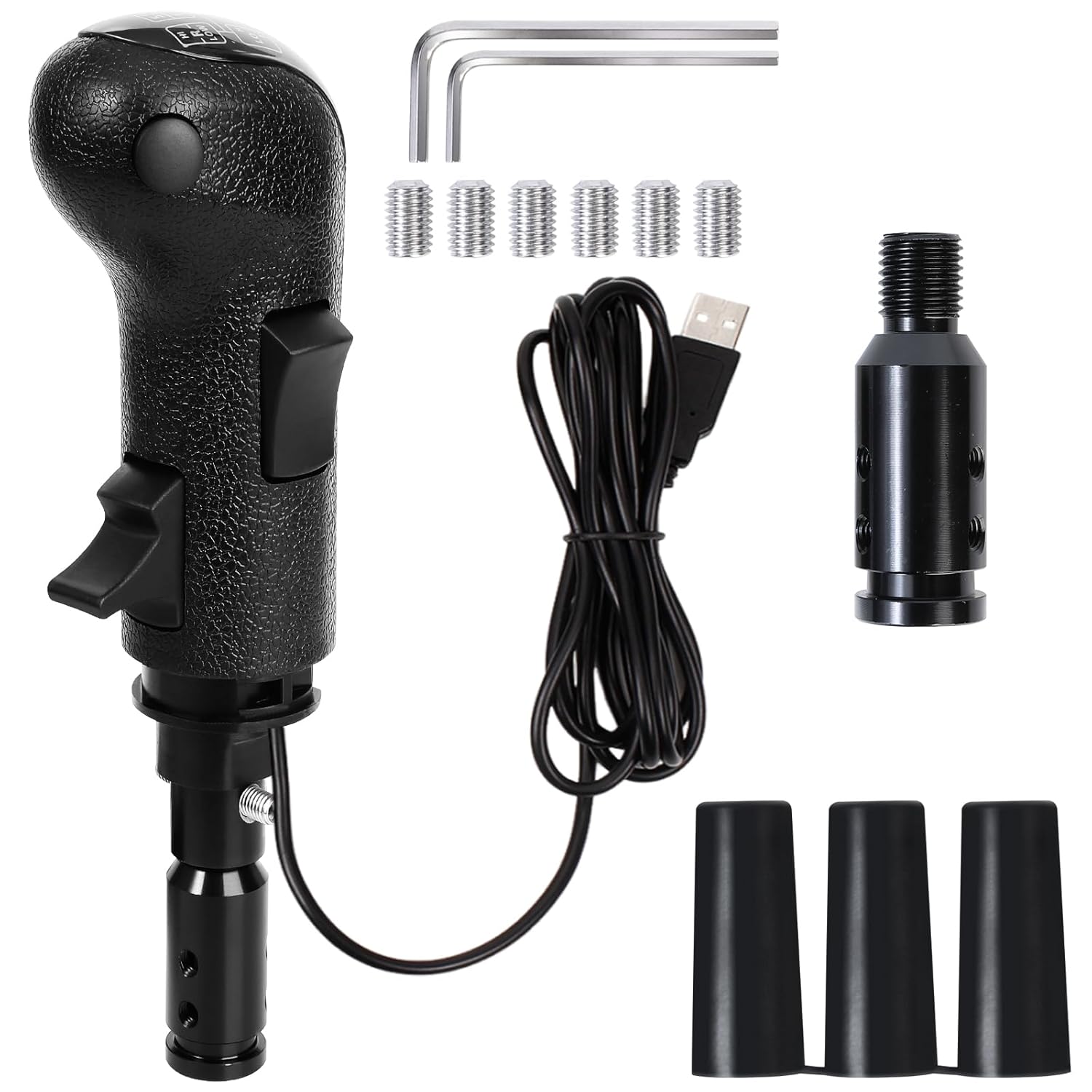 Maeysiph USB American Truck Simulator Shifter, Ats shifter Gearshift Knob Fit for ATS & ETS2 Games, PC Sim Racing Shifter Compatible with Logitech G27 G29 G920 TH8A Fanatec SQ, Thrustmaster shifter