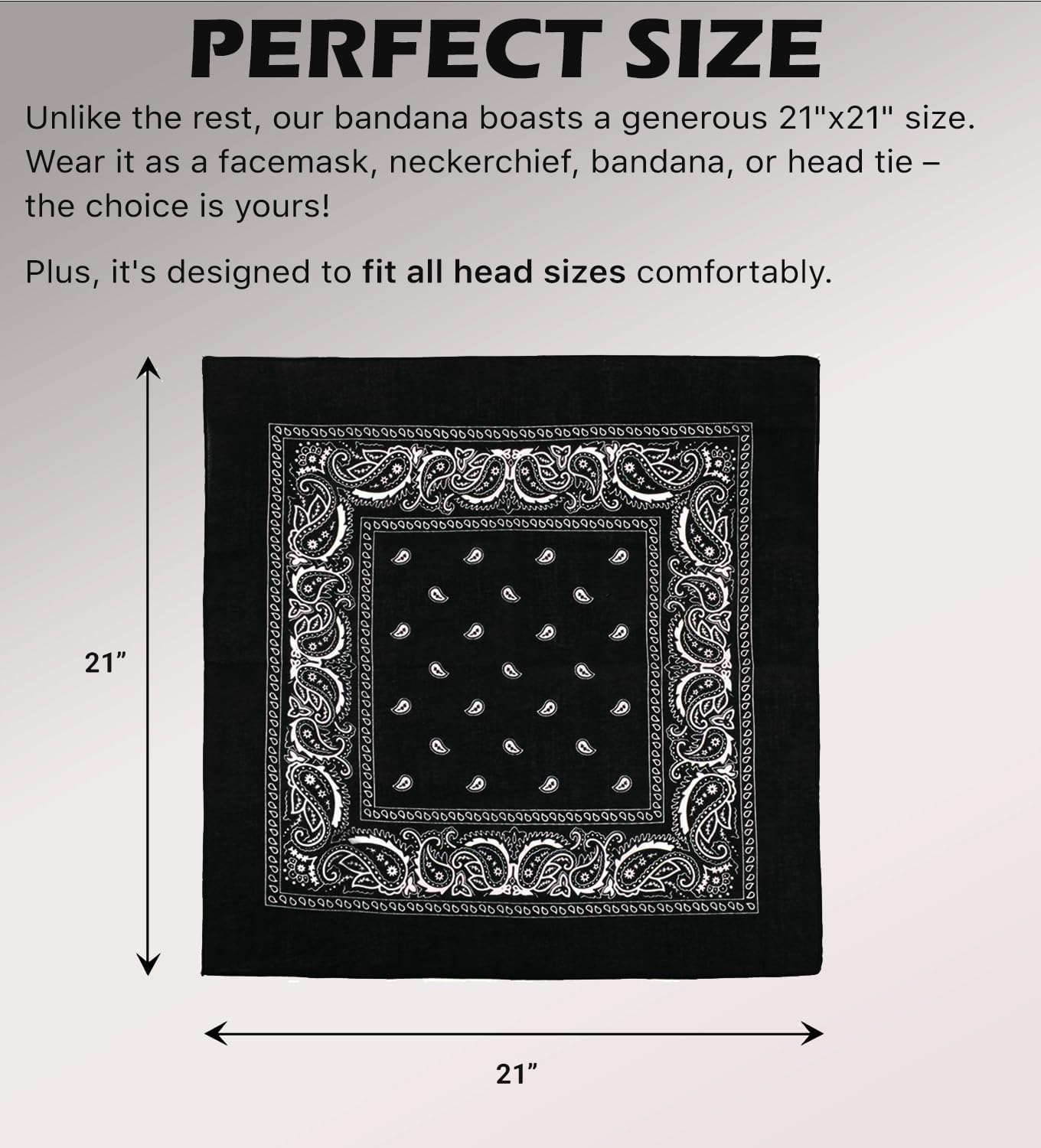 Umo Lorenzo 2 Color Pack Bandanas for Men & Women Blue & Red or Black & White