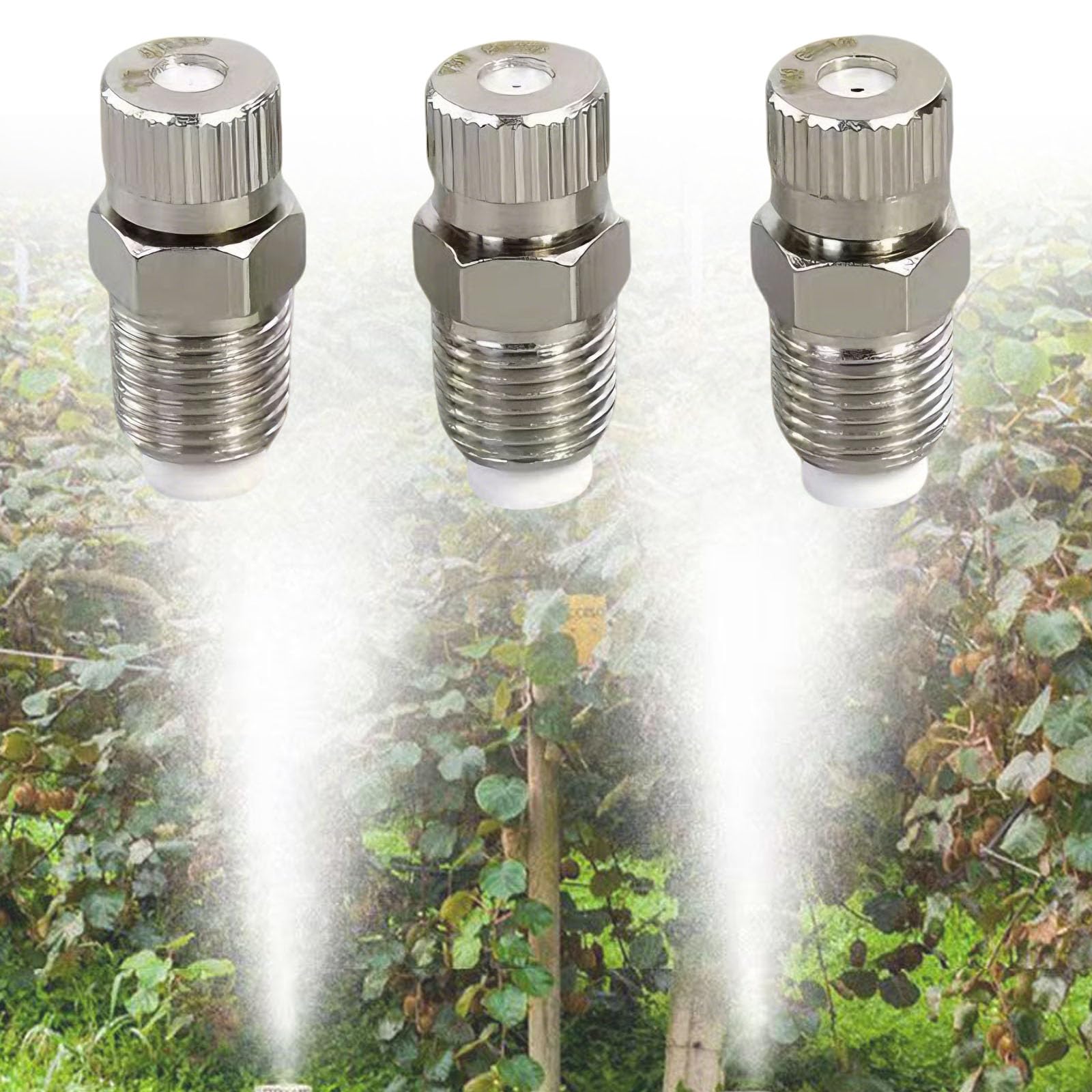 Hochdruck-Zerstäuberdüse, Messing-Nebeldüsen für Außenkühlsystem, Landschaftsbau, Gewächshausbewässerung, Luftbefeuchtung, Anti-Tropf-Beschlag-Sprühkopf 50Stücke Filter mesh Aperture 0.2mm