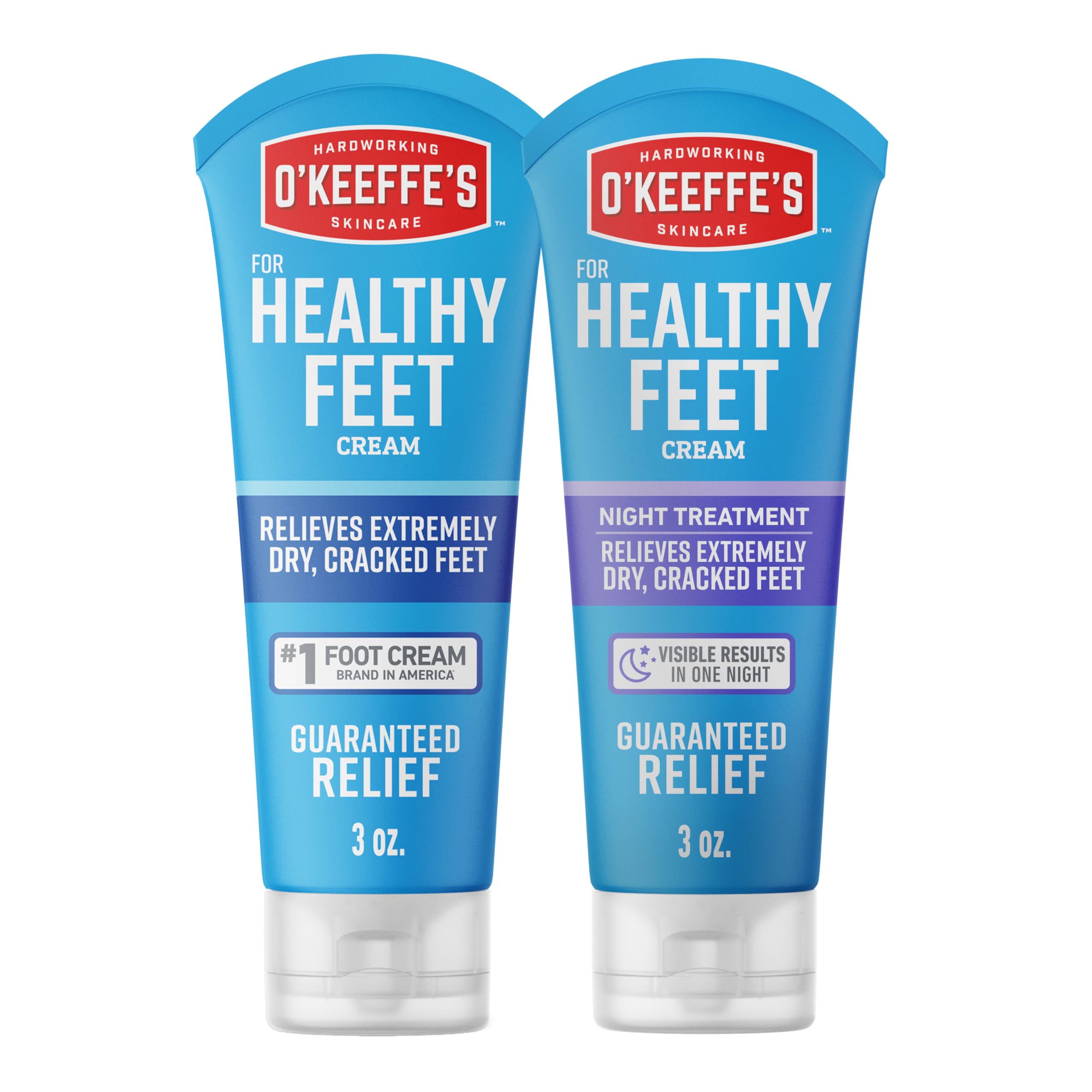for Healthy Feet Foot Cream, 3 Ounce Tube and Night Treatment Foot Cream, 3 Ounce Tube