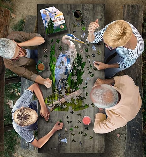 Miniatura 6 de Madd Capp Blue Heron - Rompecabezas de 300 piezas para edades de 10 años en adelante, borde de forma única, corte aleatorio desafiante, caja de lujo