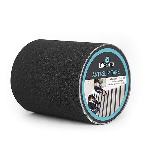 Miniatura 18 de Cinta de tracción antideslizante, 12 pulgadas x 30 pies, mejor agarre, fricción, adhesivo abrasivo para escaleras, peldaños en pisadas, interiores