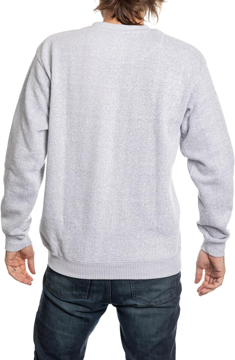 Calhoun NHL Surf & Skate Unisex Cabin Crew Neck Sweater with Premium Cotton Blend & Frayed Team Logo Crest