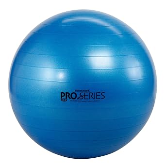 THERABAND Pro Series Exercise Ball, 30" Blue Stability Ball for 6