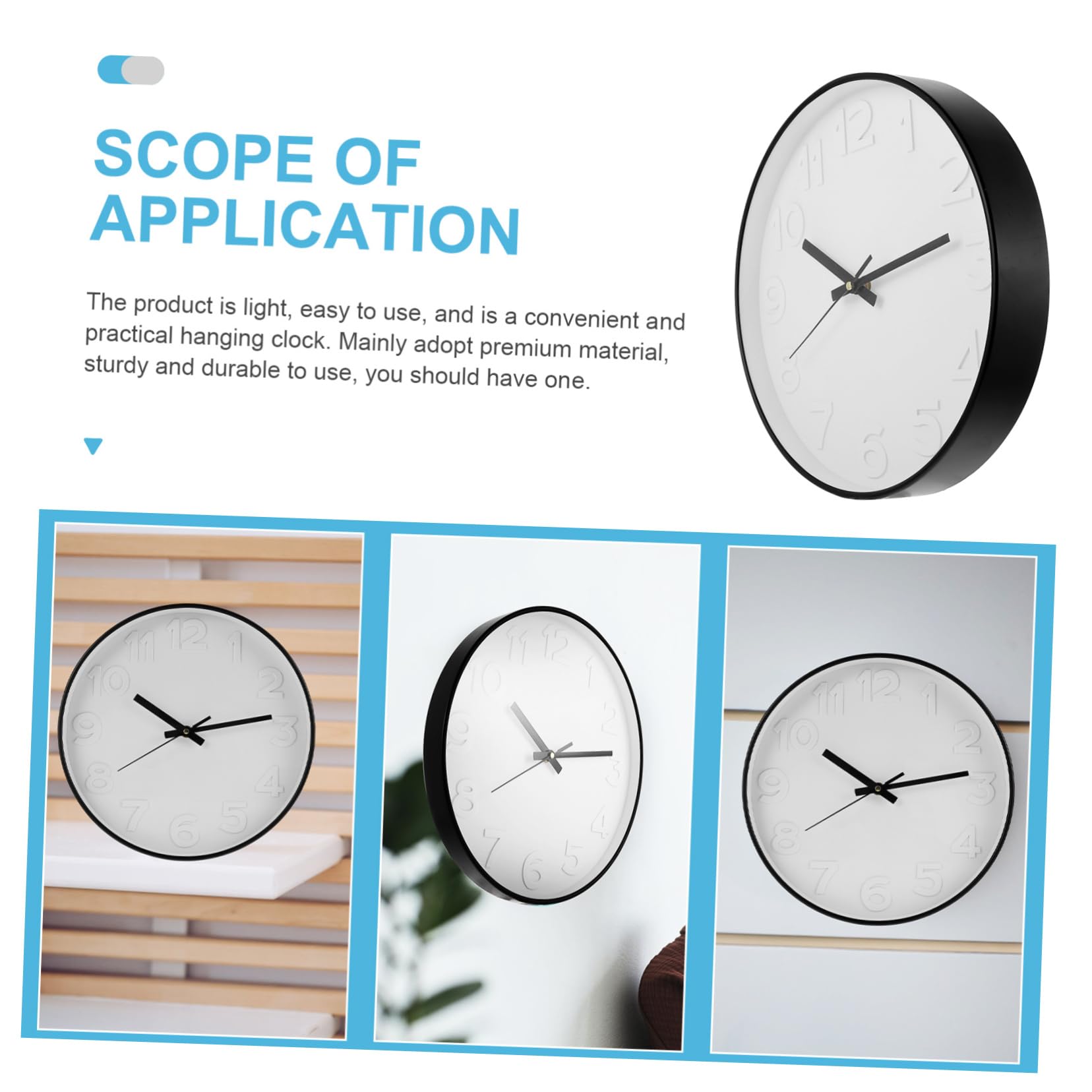 Cabilock Orologio Da Parete Digitale Silenzioso Ed Elegante Ideale Per L'arredamento Della Casa Per L'inaugurazione Della Nuova Casa