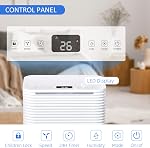 HOMCOM 1500 sq.Ft Portable Quiet Dehumidifier for Home Laundry Room Bedroom Basement, 25pt Electric Moisture Air De-Humidifier with 3 Modes