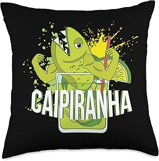 Cocktail Spirits Alcohol Cachaça Clothing Caipiranha I Brazil Caipirinha Cocktail Limes Party Throw Pillow, 18x18, Multicolor