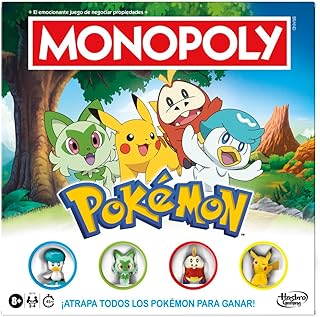 Hasbro Gaming Monopoly Edición Pokémon - Juego de Mesa para 2 a 6 Jugadores a Partir de 8 años