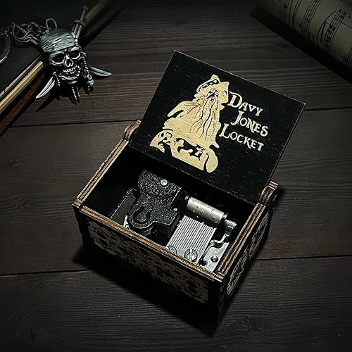 Miniatura 6 de Caja de música Davy Jones - Mecanismo de manivela de 18 notas de madera para manualidades (Pirates del Caribe (Davy Jones))