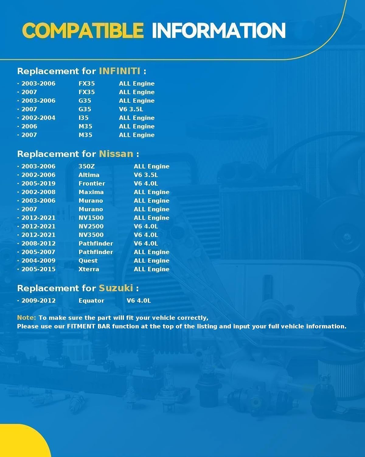 PHILTOP Engine Water Pump Compatible with INFINITI, Suzuki for Frontier, Murano, G35, Pathfinder, Xterra, Maxima, 350Z, Altima, M35, Quest, FX35, NV2500, I35, NV1500, Equator, NV3500, AW9426
