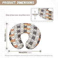 Vista 4 de Linda funda de almohada de lactancia con forma de U para bebés y niñas, fundas de lactancia suaves para almohadas de lactancia materna, se adapta a