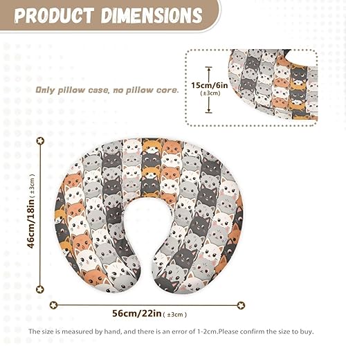 Miniatura 4 de Linda funda de almohada de lactancia con forma de U para bebés y niñas, fundas de lactancia suaves para almohadas de lactancia materna, se adapta a