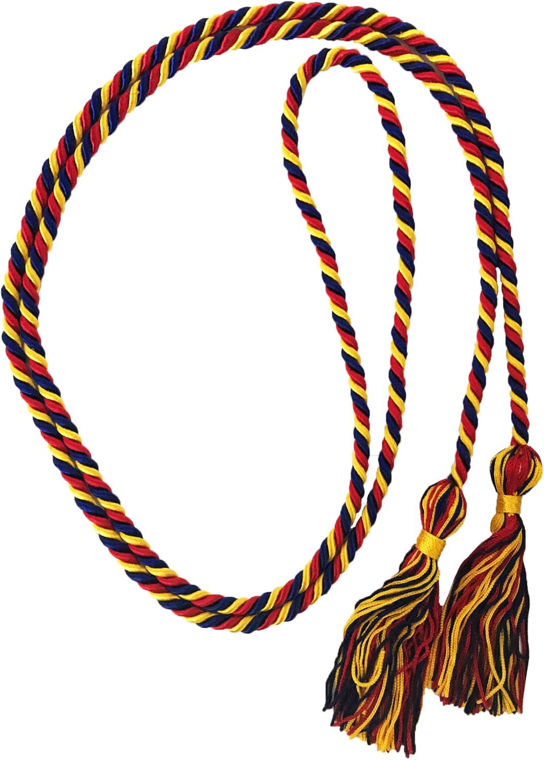 Graduation Honor Cord (Gold/Navy Blue/Red) - Pack of 10