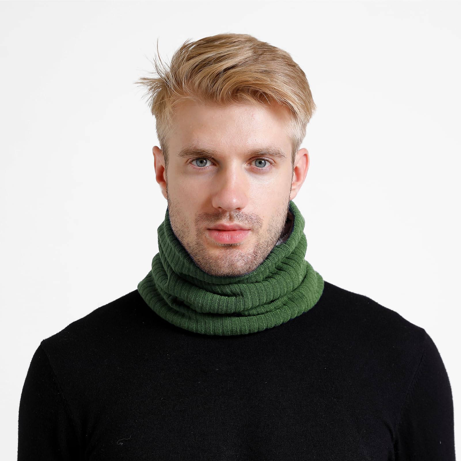 Onvavient Scaldacollo invernale uomo, Sciarpa tubolare caldo collo sci coprirsi, Scaldacollo Sciarpa invernale, Sciarpa in pile morbido