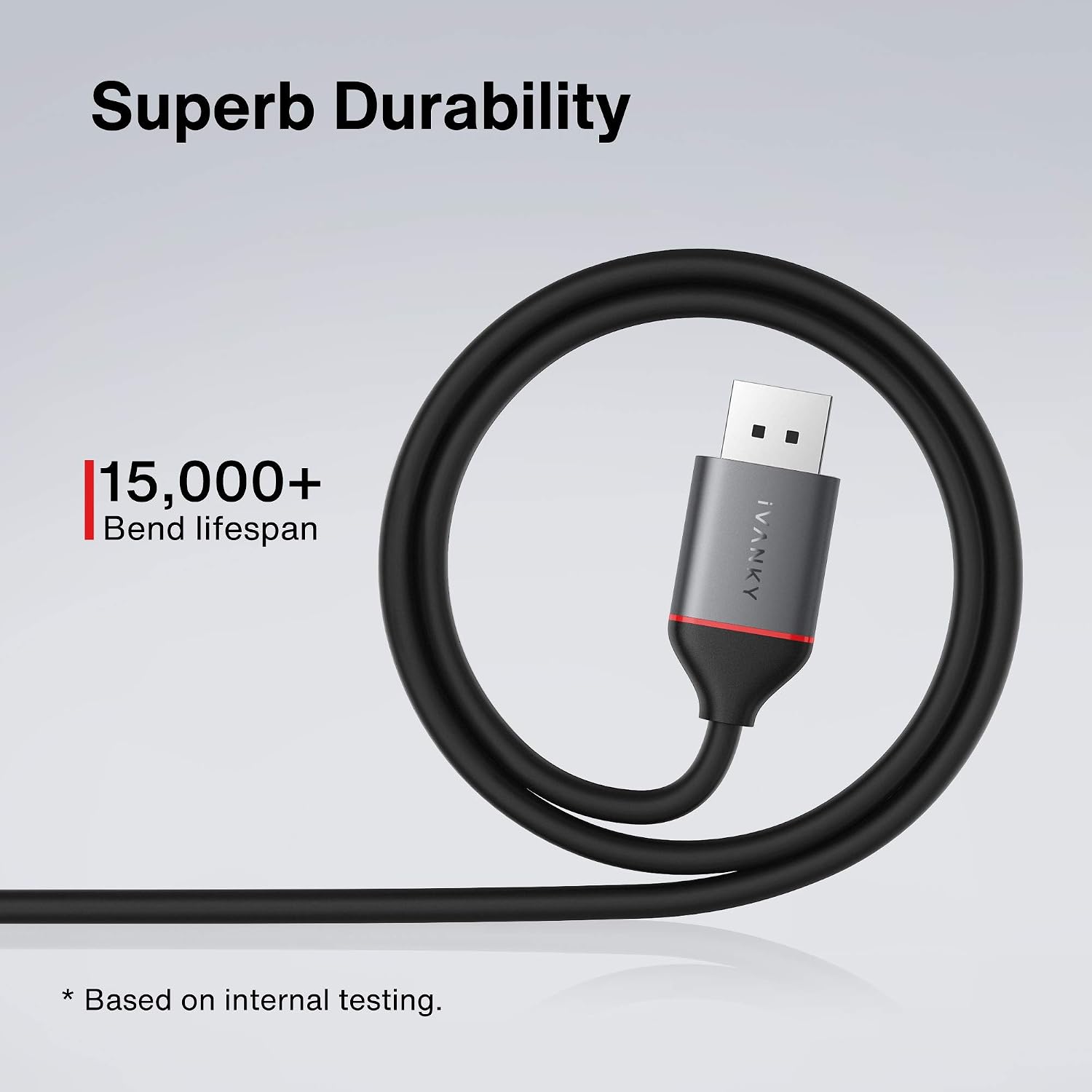IVANKY DisplayPort Cable 15ft, DP Cable, [Updated New Model] DisplayPort 1.2 Cable, 4K@60Hz, 2K@165Hz, 2K@144Hz, 3D, DisplayPort to DisplayPort Cable, Compatible Laptop, PC, Gaming Monitor, TV