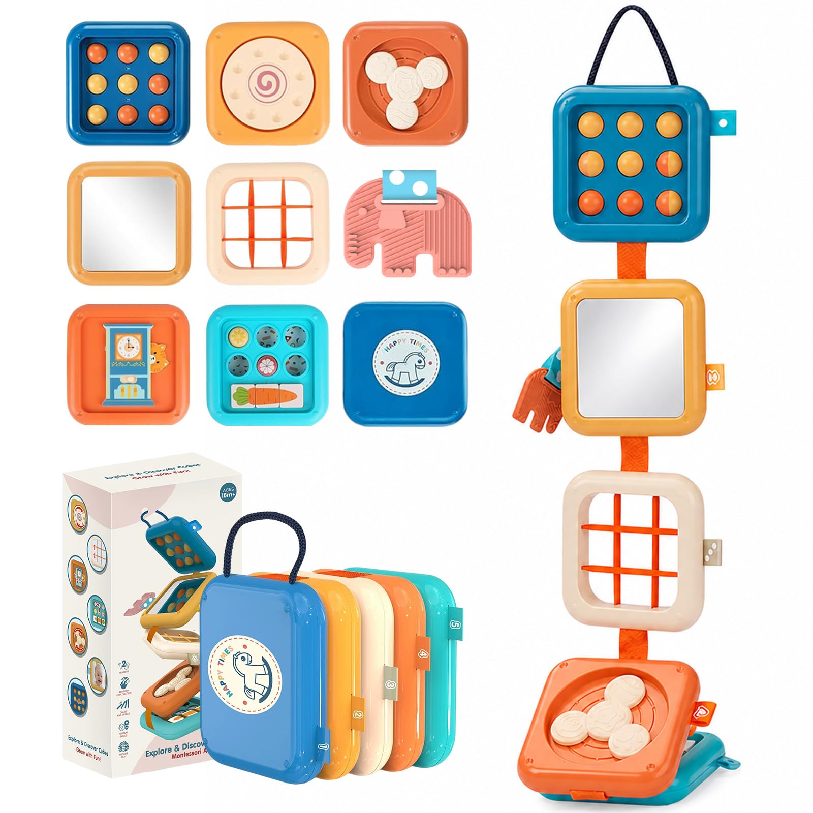 8-in-1 Activity Cube & Stacking Blocks for 0-2 Years