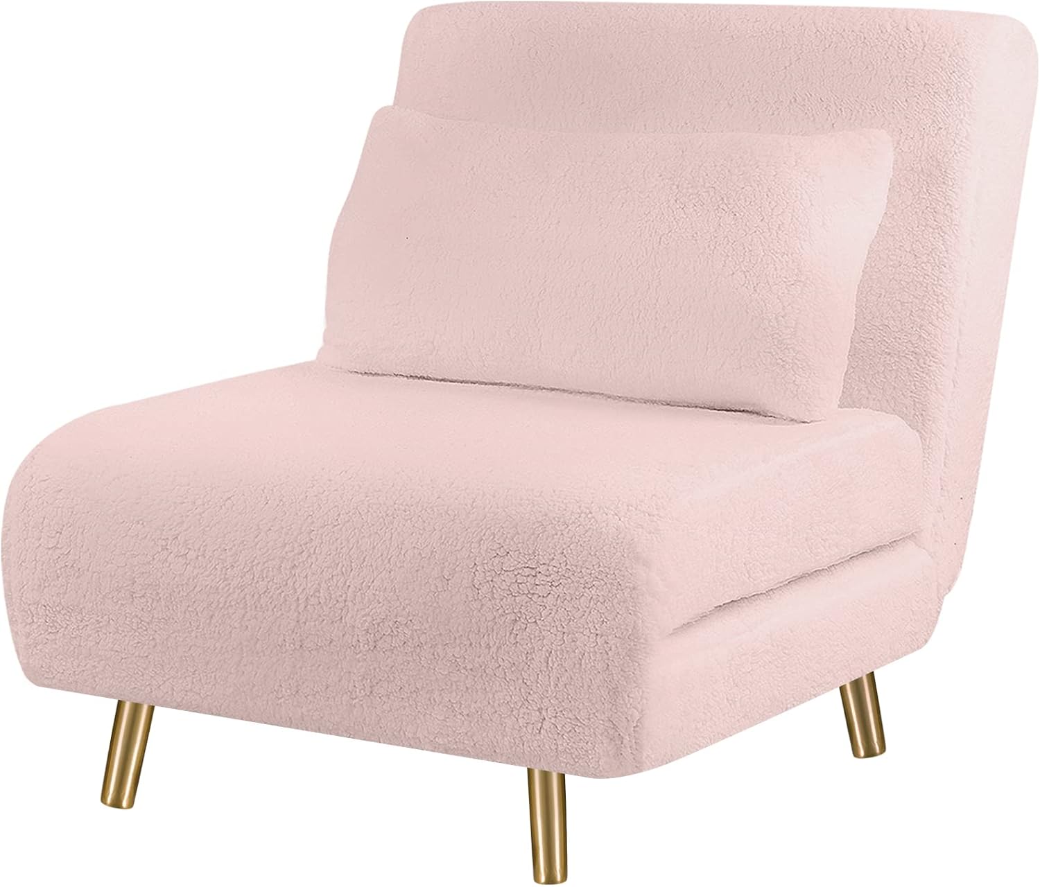 GIA TriFold Convertible Sherpa Sofa Bed Chair with