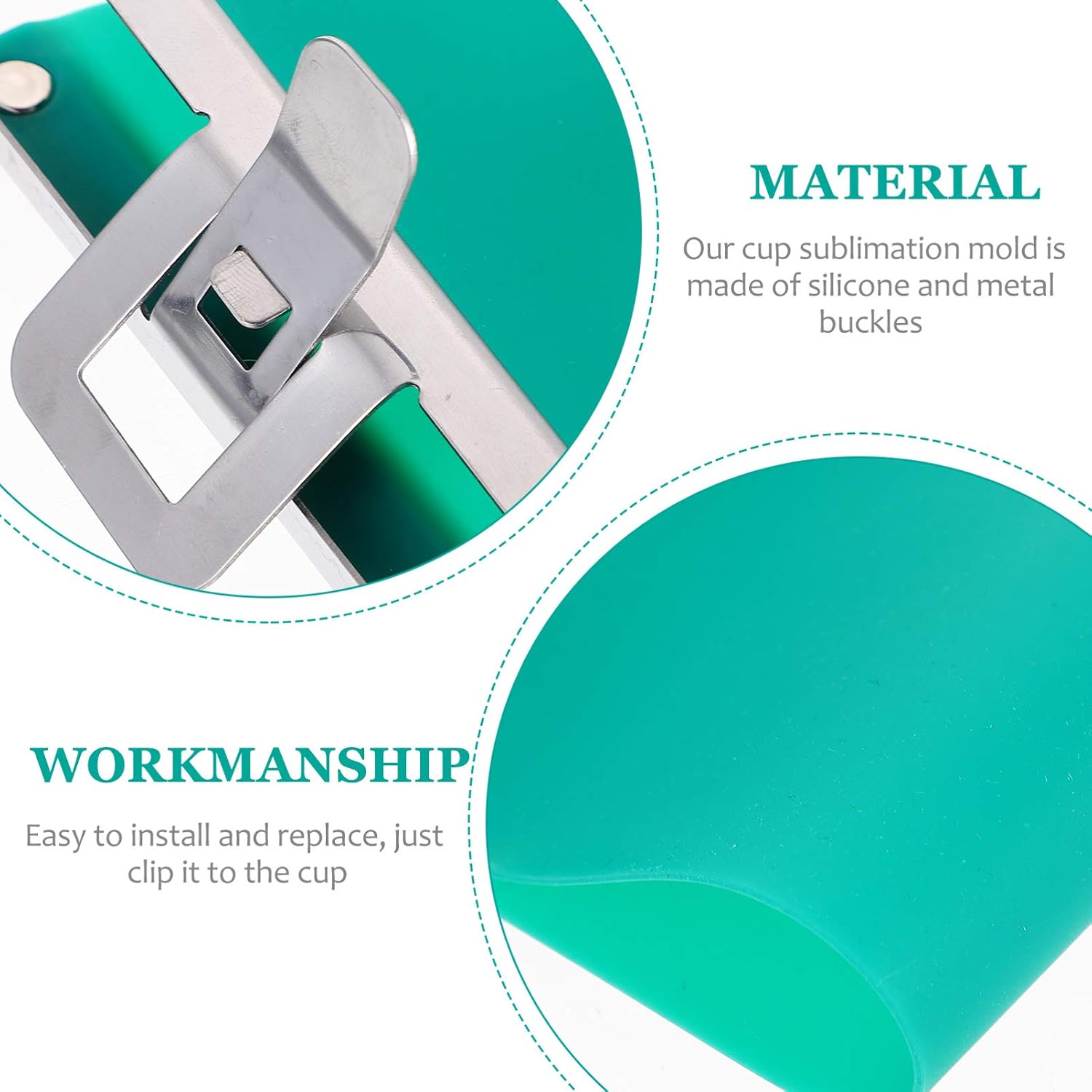 EPIGEIST 12Oz Sublimation Silicone Mug Wrap Fixture for Mugs Clamp for Heat Transfer Printing Easy to Use and Reusable Mug Press Tool