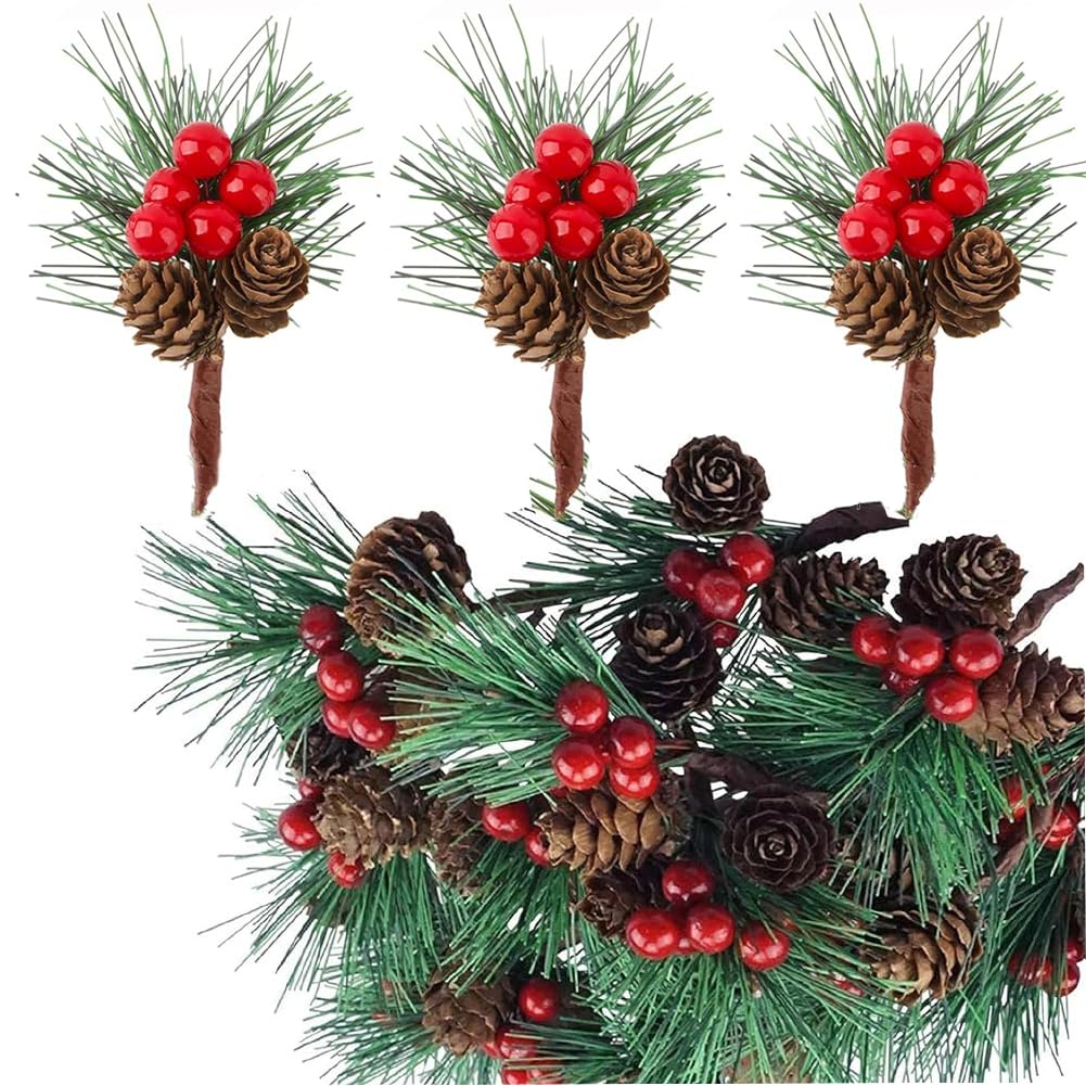 Branches De Baies Artificielles, 20 Pièces, Petites Branches De Pin Artificielles De Noel Branches De Sapin Artificielles 97865942