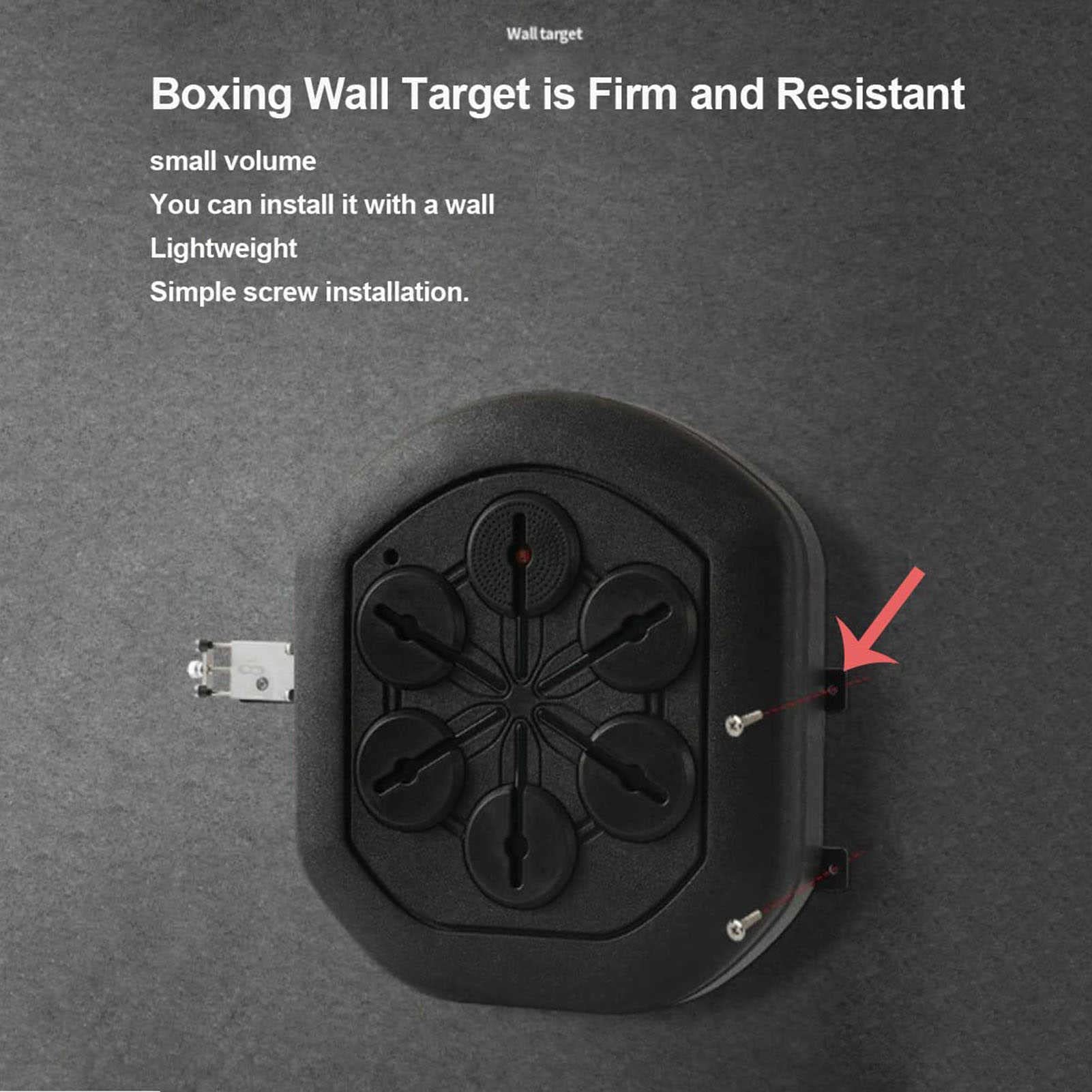 Blanco de Pared de Boxeo Electrónico de Música, Máquina de Boxeo Musical, Entrenamiento de Boxeo Montado en la Pared, Blanco de Boxeo, para Niños Y Adultos