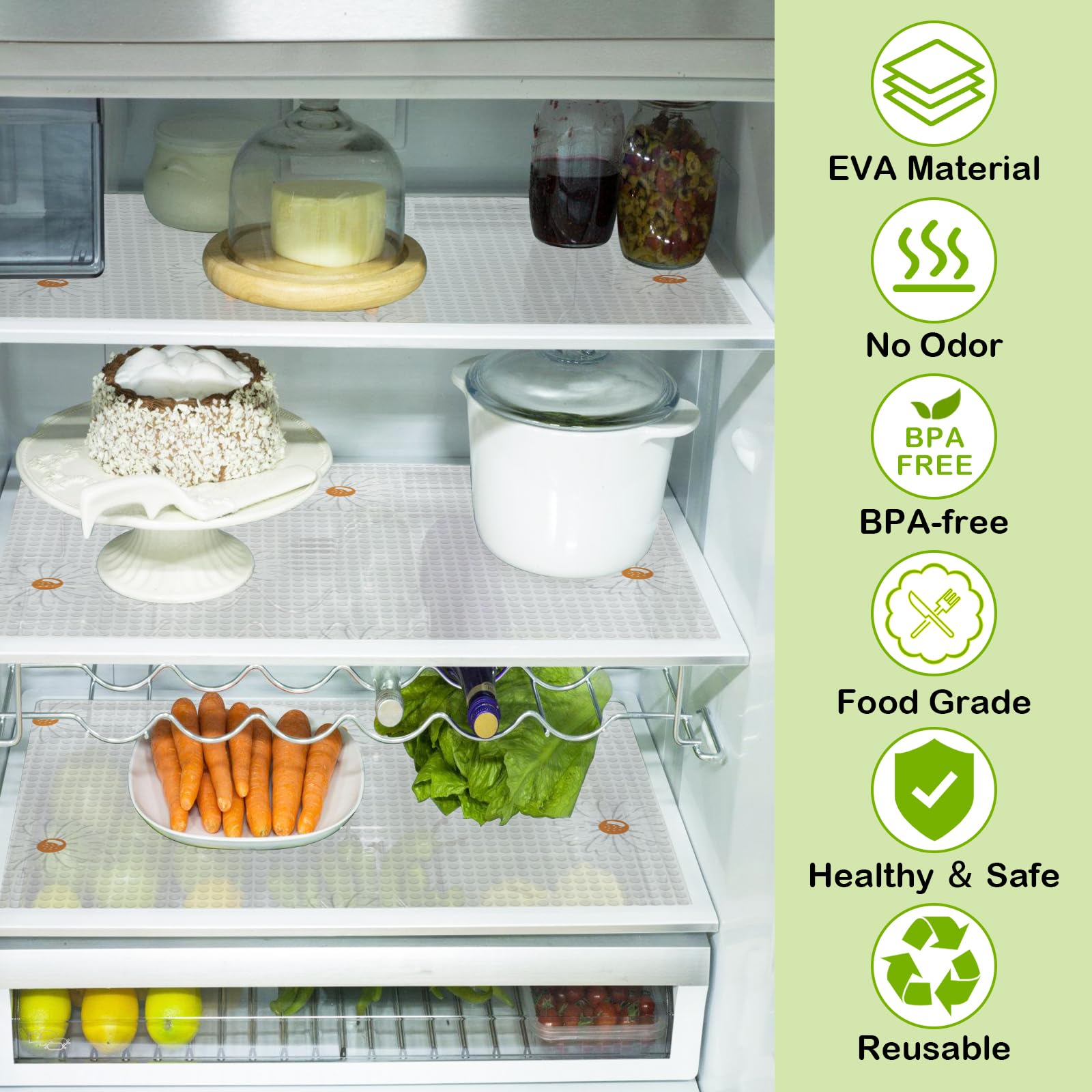 Tapis De Tiroir Transparent Antidérapant 30×400 Cm - Protection EVA Pour Cuisine, Frigo, Placard, Étagère - Découpable Et Lavable