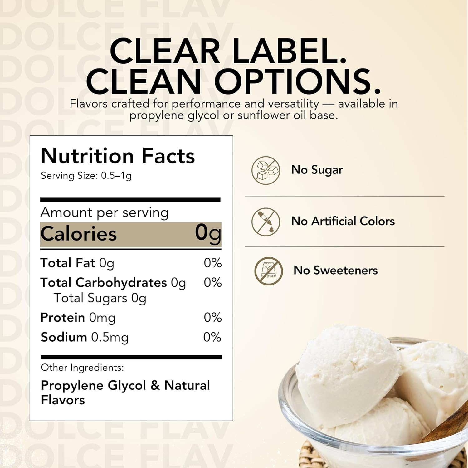 Dolce Flav Vanilla Extract 8 oz – Kosher, Sugar-Free, Concentrated Vanilla Flavoring for Baking, Cookies & Desserts, Includes Measured Dropper