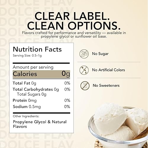 Miniatura 2 de Dolce Flav Extracto de vainilla – Kosher, sin azúcar, saborizante concentrado de vainilla para hornear, galletas y postres, incluye cuentagotas