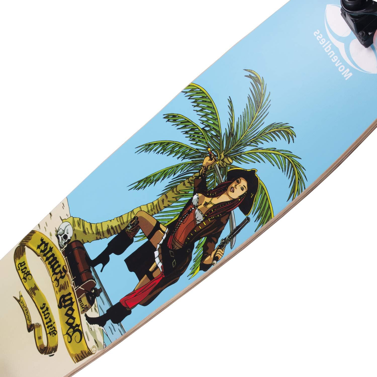 Hottest Sale Movendless YD-0016 Longboard 7 Layer Canadian Maple Wood Complete Bamboo Skateboard, 41.75 x 10