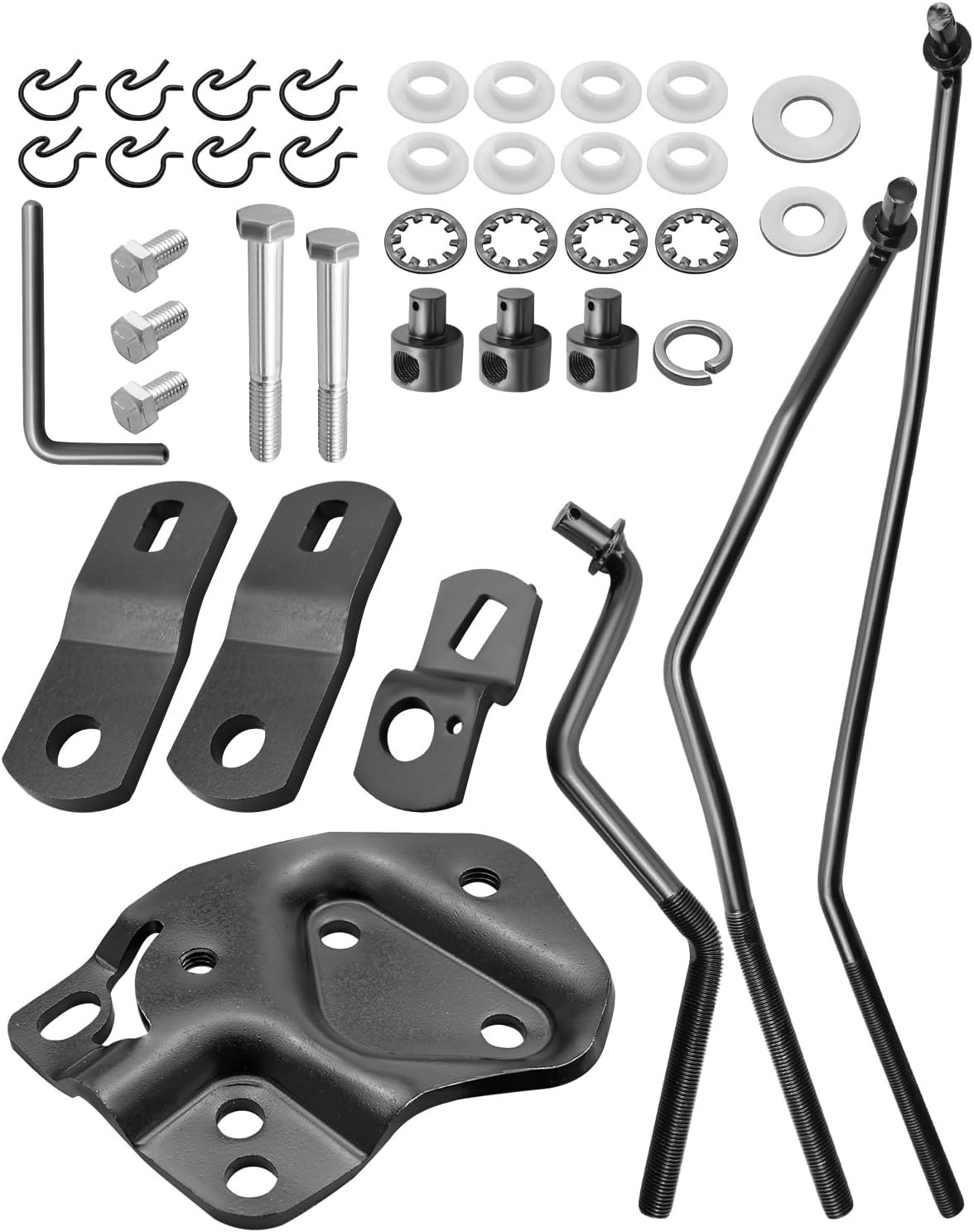 Shifter Installation Kit Replace 3733163, 4 Speed Shifter Linkage Kit Fit for Skylark Impala Chevy Chevelle Olds Pontiac GTO Tempest Manual Transmission