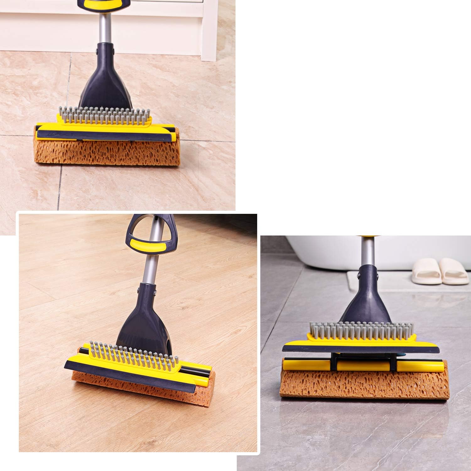 Yocada Sponge Mop Replacement Refill Head Home Commercial Use Tile Floor Bathroom Garage Cleaning Easily Dry Wringing 2 PCS : Health & Household