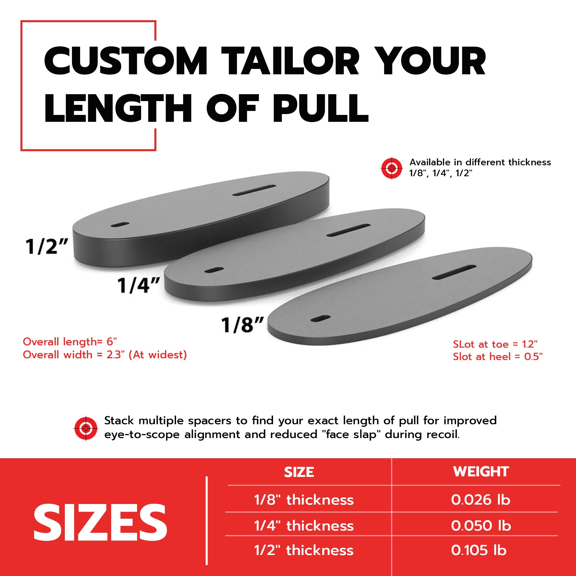 KICK-EEZ Shotgun Spacers - Customize Length of Pull -4 KICK-EEZ Shotgun Spacers - Customize Length of Pull -4