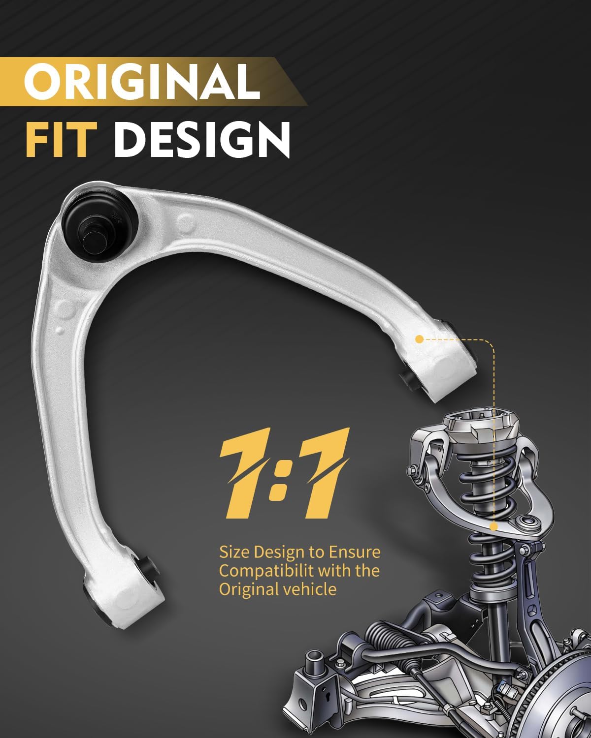 AATEE 2 x Front Upper Control Arms with Ball Joint Bushing Fit for:-Infiniti Q50 2014-2021, Q60 2014-2015 2017-2021, G37 Ex35 2008-2013 for:-NISSAN 370Z 09-20 2.0L 3.0L 3.5L 3.7L OE#RK622206 RK623357