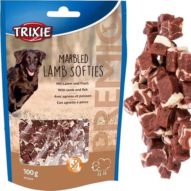 TRIXIE Premio Lamb Softies - Snacks de Cordero y Pescado para Perros, 100 g, 72% Carne de Cordero, Textura…