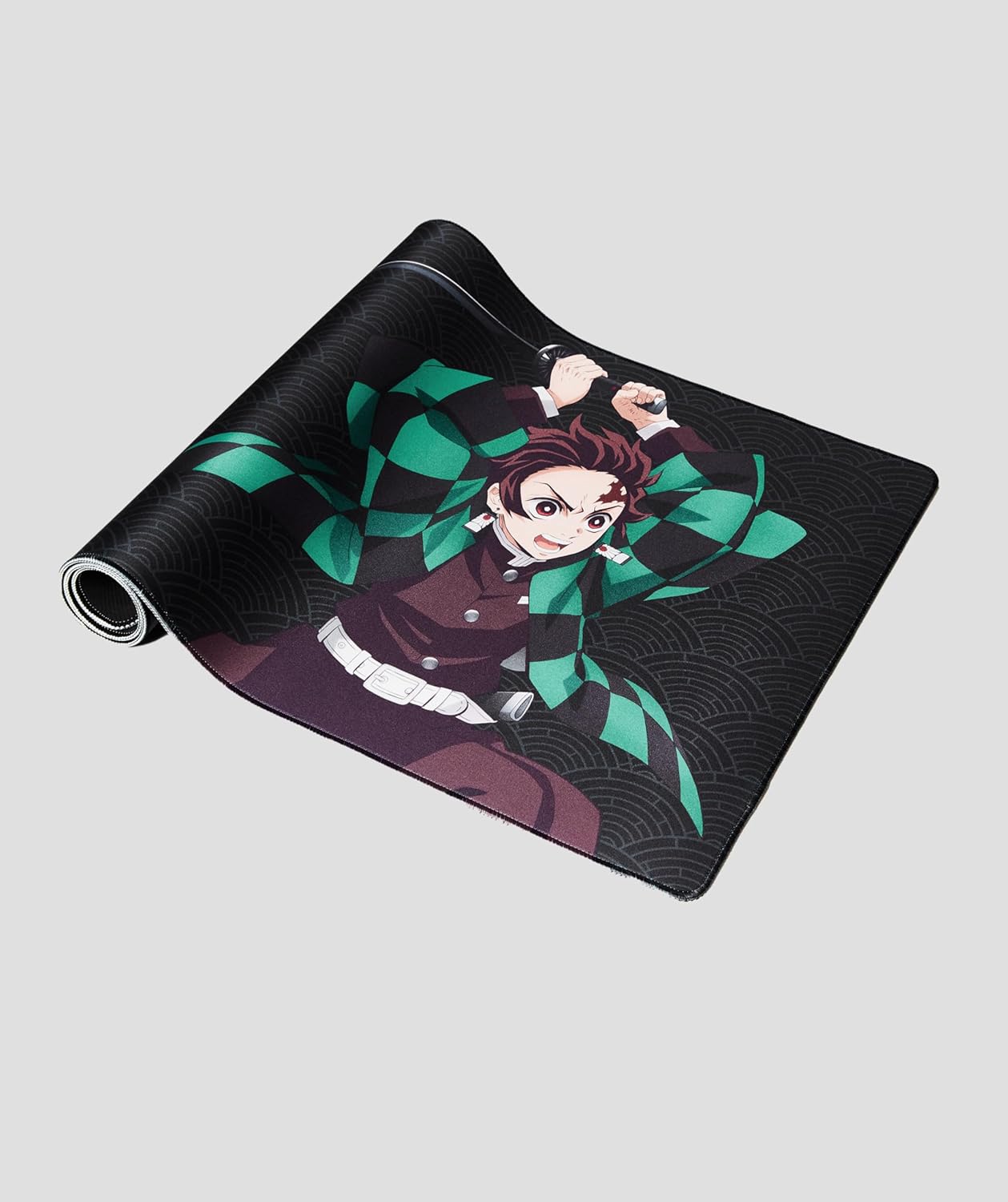 Demon Slayer Kimetsu No Yaiba Tanjiro Gaming Mouse Pad, Computer Mouse Mat, Flat Stitched Edge, Non-Slip Rubber Base, Gamers & Office Use - Officially Licensed