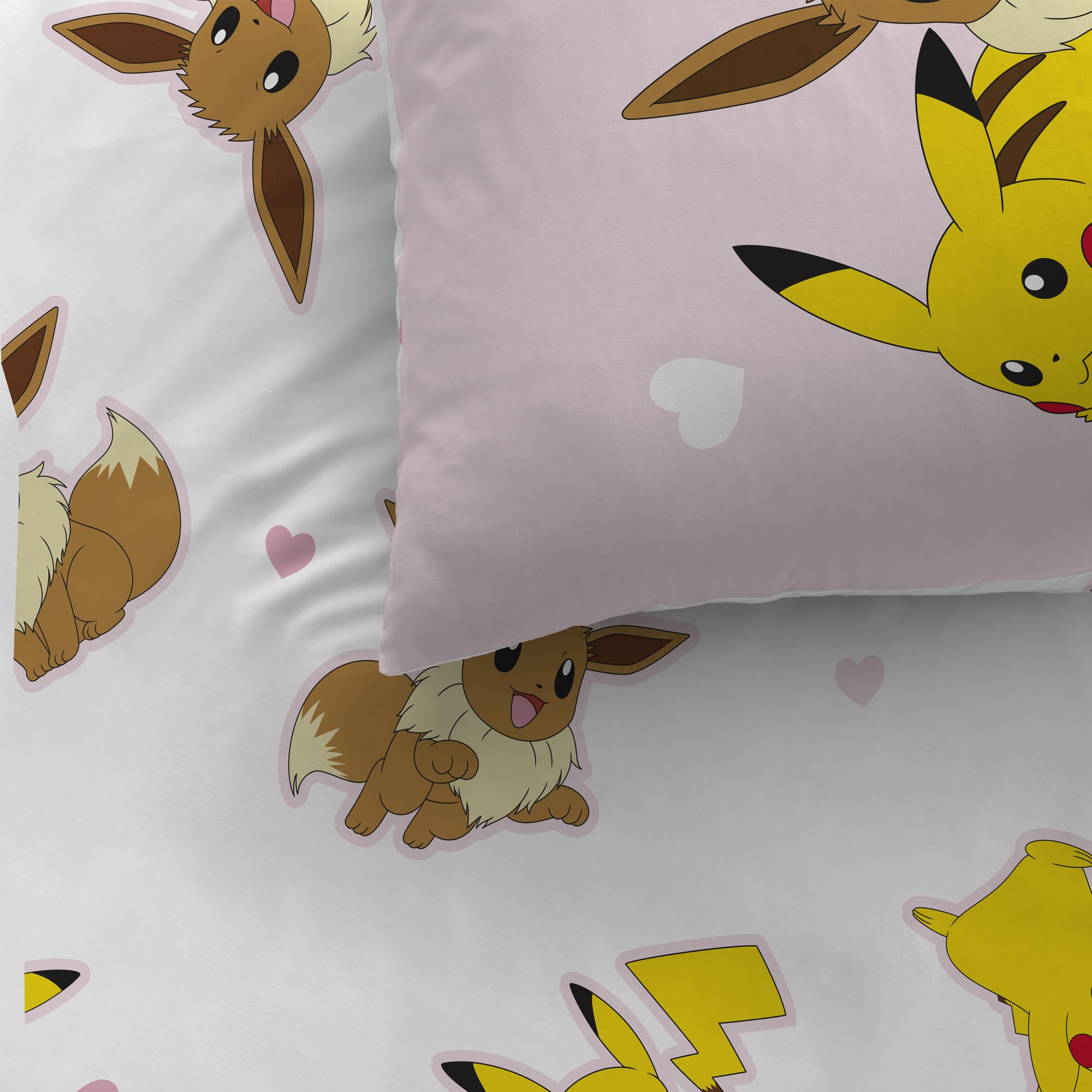 Juego de cama oficial Pokémon de 240 x 220 cm, funda nórdica reversible