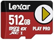 512GB Play PRO microSD Express Card, UHS-I, C10, U3, V30, Full HD, 4K, Up to 900/600 MB/s Memory Card, Compatible w/Nintendo-Switch 2, ASUS ROG Ally, Steam Deck, Gaming (LMSXPS0512G-BNNNU)