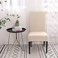 Vista 5 de INMOZATA Juego de 6 fundas para sillas de comedor, fundas elásticas para sillas de comedor, lavables y extraíbles, para hotel, ceremonia, banquete