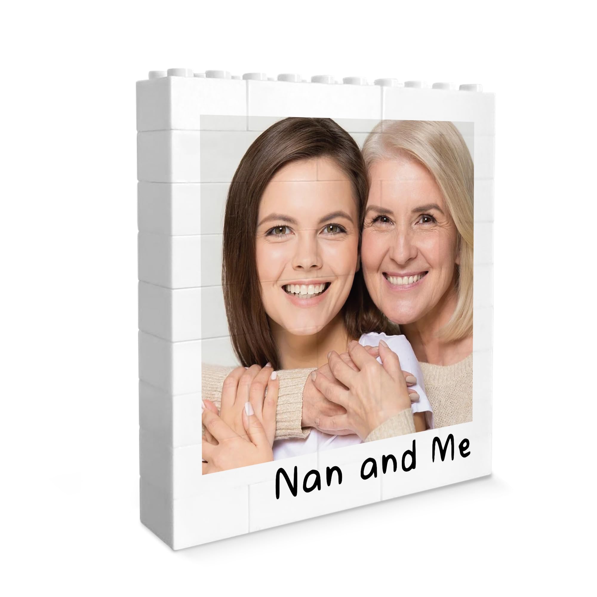 Red Ocean Personalised Gift For Nan, Nan Photo Plaque, And Me Gift, Birthday, From Granddaughter Grandson, Thank You, Puzzle, Building Block Keepsake