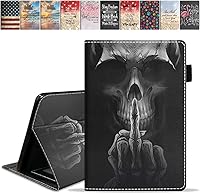 Vista 18 de Funda para tablet Kindle Fire 7 (7 pulgadas, 12ª generación, versión 2022), funda delgada de piel sintética con ranura para tarjetas y soporte