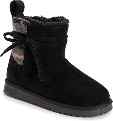 Muk Luks Women's Tatum Boots - Fashion Water-Resistant Knit Boots With Sherpa Lining