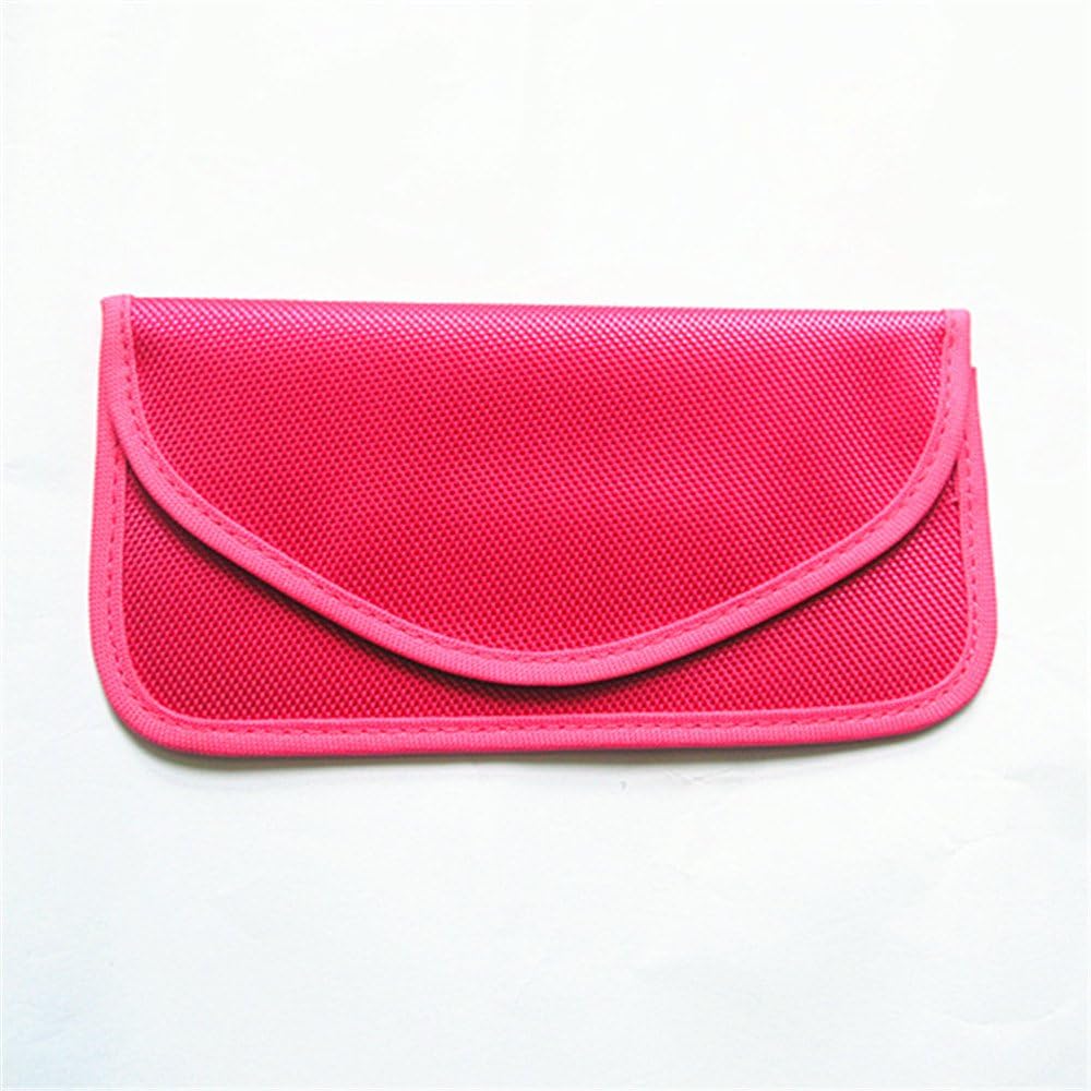 sweenaly Anti-tracking Anti-spying Anti-radition Signal Blocking Bag RFID Shielding Pouch for Cell Phone Handset Function Wallet Purse (Red Rose)