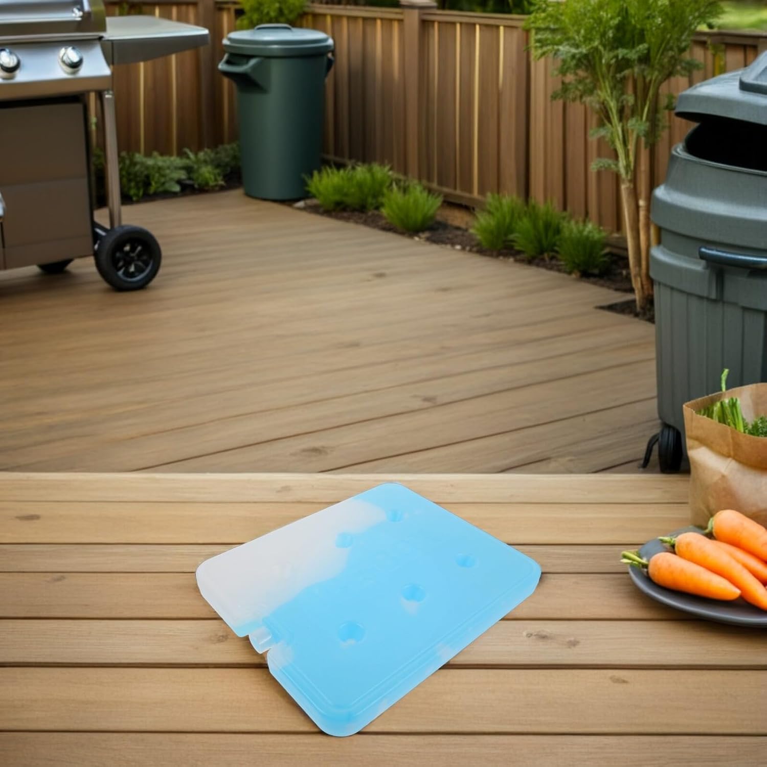 VICASKY Reusable Cooler Ice Packs 900ml Blue Freezer Blocks 2pcs Leakproof Food Cooling Packs for Camping Picnics Outdoor Activities