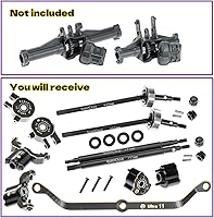 Vista 5 de Piezas de actualización de ensanchamiento del eje para TRX4M, 0.433 in más anchas en cada lado (delantero y trasero), piezas de actualización